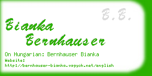 bianka bernhauser business card